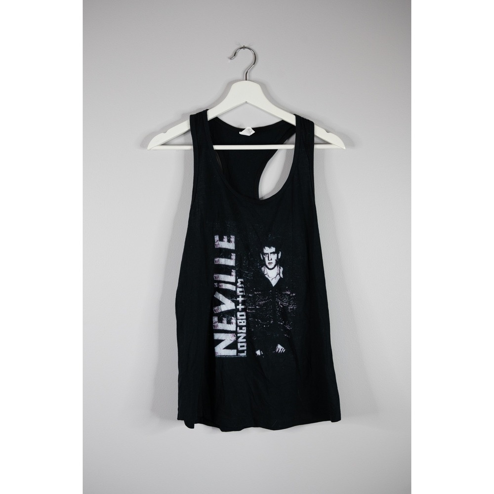 Harry Potter Tank Top Women L Black Excellent Neville Longbottom Racerback Shirt